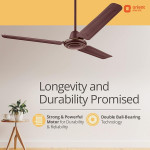 Orient Electric Apex-FX Ceiling Fan | 1200mm BEE Star Rated Ceiling Fan | Strong and Powerful Ceiling Fan | Outstanding Performance | 2 Years Warranty