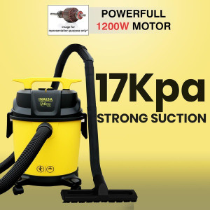 INALSA Wet and Dry Vacuum Cleaner for Home,10 ltr Capacity,1200 W, 17 kPa Suction , Blower Function, , HEPA Filter, Wet Vacuum Cleaner for Sofa, House