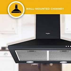 "Whirlpool 60 cm 750 m³/hr Kitchen Chimney - CLASSIC CF 60 BK HOOD (Cassette Filter, Black) "