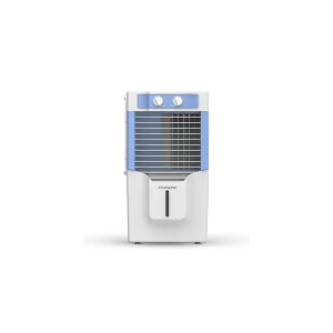 Crompton Ginie Neo Table-Top Personal Air Cooler- 10L; with 4-Way Air Deflection and High Density Honeycomb pads; White & Blue