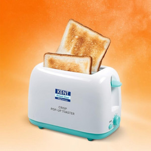 Kent 16105 Crisp Pop Up Toaster 750 Watts | 2 Slice Automatic Pop Up Electric Toaster | 6 Heating Modes | Auto Shut Off | Removable Bread Crumbs Tray