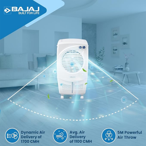 Bajaj PMH 25 DLX 24L Personal Air Cooler for home| DuraMarine Pump| 1 Year Warranty| Anti-Bacterial Hexacool Master| TurboFan Technology| 3-Speed Cont