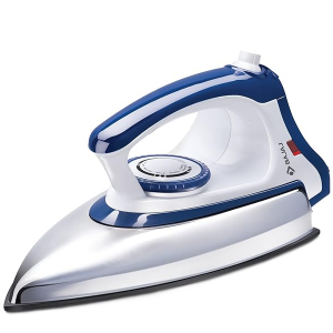 Bajaj Majesty DX-11 1000W Dry Iron with Advance Soleplate and Anti-bacterial German Coating Technology, White and Blue