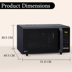 LG 28 L Convection Microwave Oven (Black, Quartz Heater)