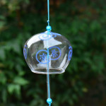 Geekmonkey Edo Japanese Wind Chimes|Wind Bells Cherry Blossom Wind Chimes Handmade Stained Glass Bells - Creative Home Accessories Gifts