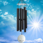 Paradigm Pictures 30.5 inch Big Wind Chimes for Home Balcony Positive Energy- Positive Energy Items (Black 6 Pipe Wind Chime)